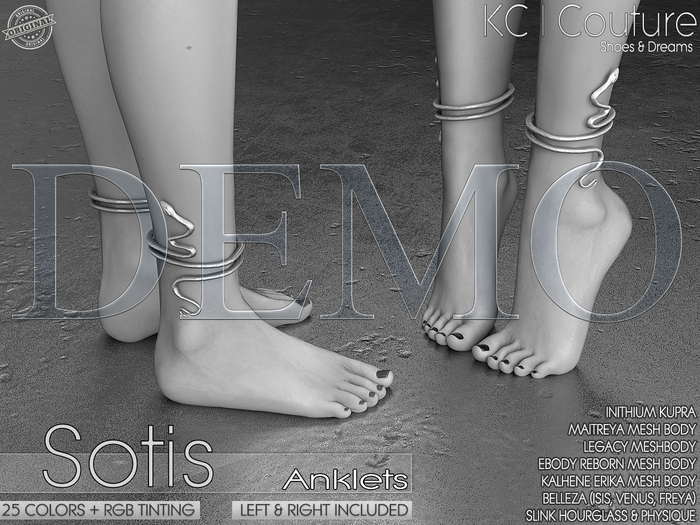 *DEMO* -KC- SOTIS ANKLETS / 25 COLORS FATPACK