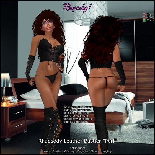 Rhapsody Leather Bustier "Perf"
