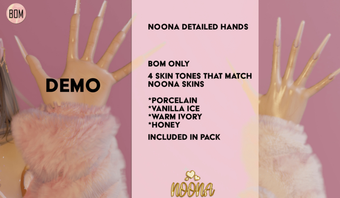 [::NOONA::] Detailed Hands  (BOM) DEMO