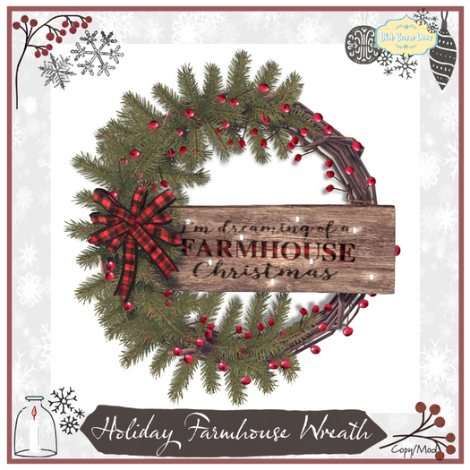 {OBD} Holiday Farmhouse Wreath 