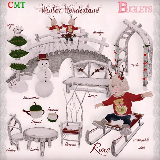 ~*Buglets*~ Winter Wonderland - Sled RARE