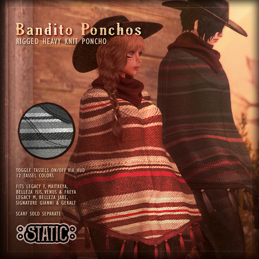 ::Static:: Bandito Poncho {Rhinestone}