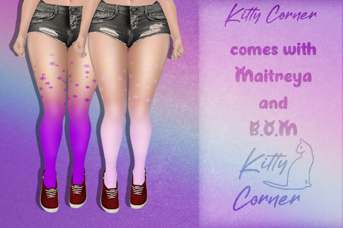 *K* Snowflake Stockings -purple