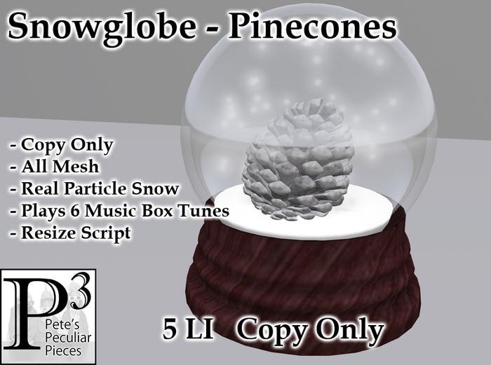 [P3] - Snowglobe - Pinecones