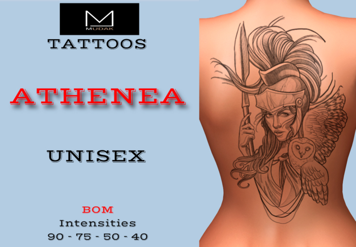 MUDAK TATTOOS - ATHENEA - UNISEX TATTOO