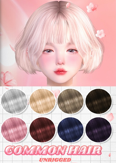 :uzu: x dalgona : Berry Blossom gacha - HAIR (grey)