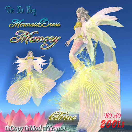 **TNN**Mermaid Dress Memory-Citrine