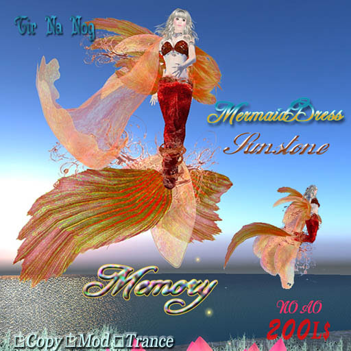 **TNN**Mermaid Dress Memory-Sunstone