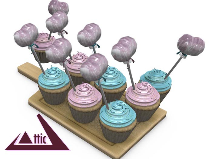-ATTIC- Cotton Candy Cupcakes