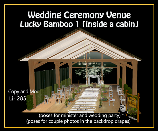 Lucky Bamboo - Wedding ceremony (with cabin)