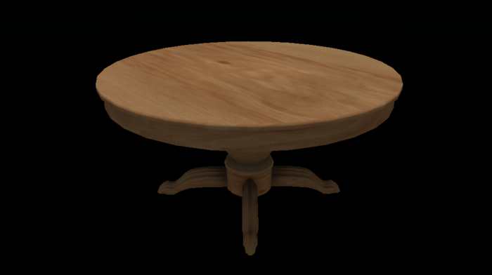 Oak Wood Mesh Round Table - Copyable - Free Gift