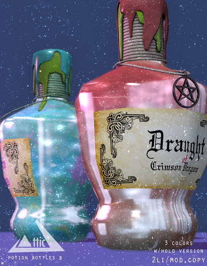 -ATTIC- Potion Bottles B