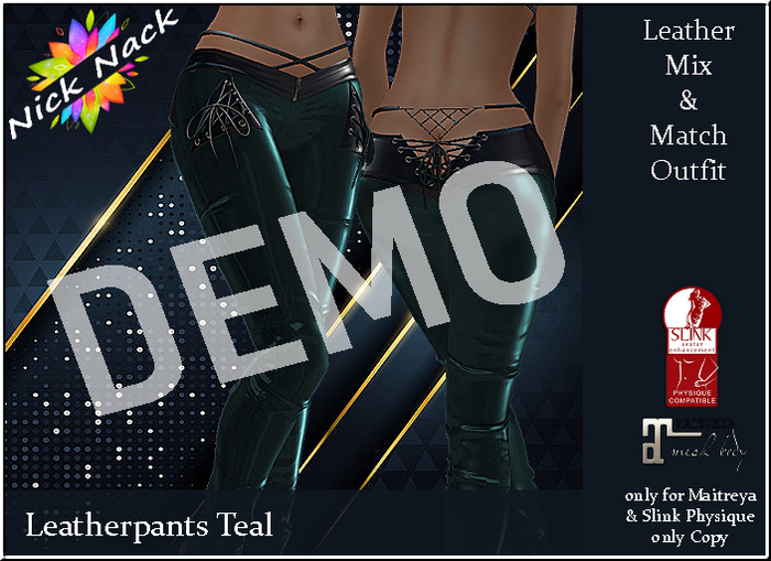 NN_MnM-Leatherpant Teal DEMO