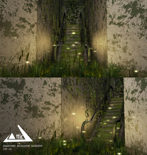 -ATTIC- Abandoned Escalator Backdrop