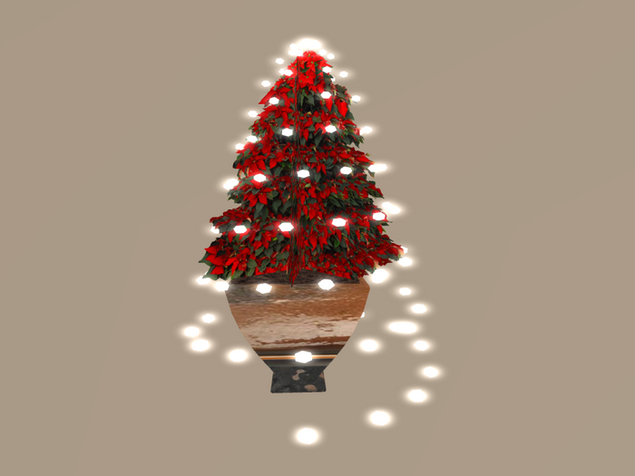 Poinsetta Tree w/Lights