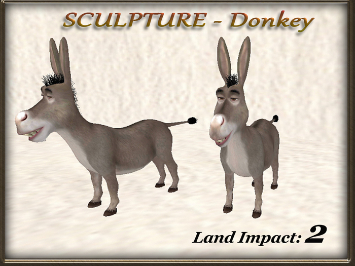 SCULPTURE - Donkey 2 Li Full Perm