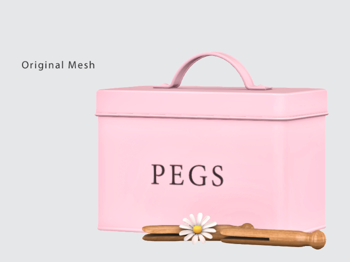 ACORN Peg Box with Daisy -Pink