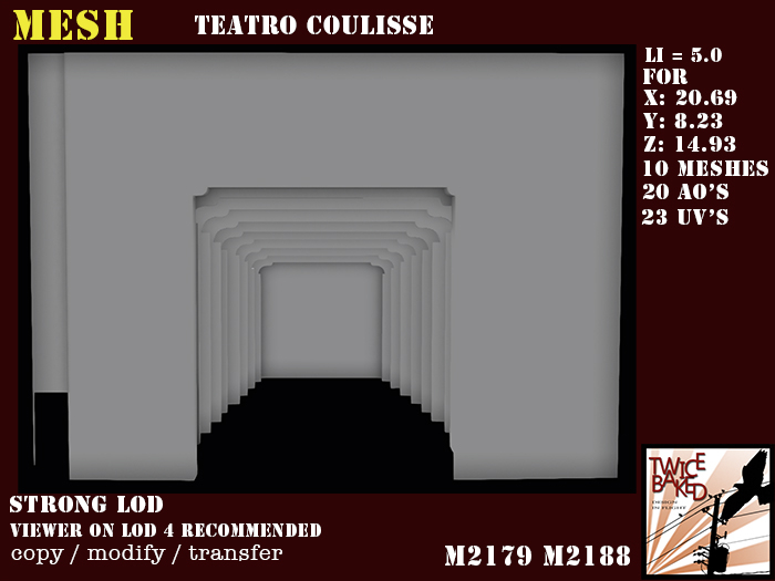 "TB" Teatro scene coulisse/scenery flat M2179 M2188
