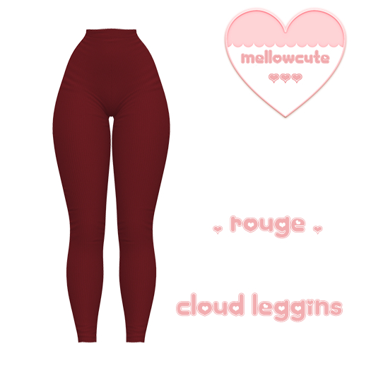 mellowcute-cloud leggins-rouge