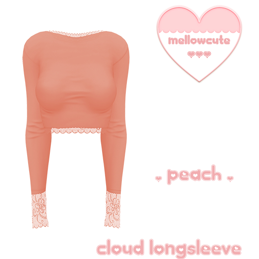 mellowcute-cloud longsleeve-peach