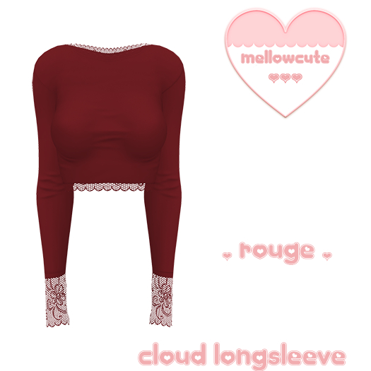 mellowcute-cloud longsleeve-rouge
