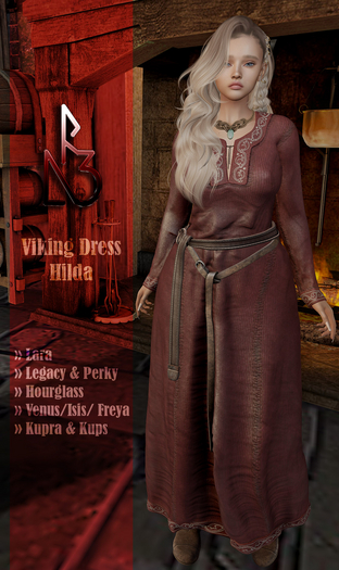 //R3D// Viking Dress Hilda - Red