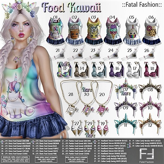 Food Kawaii UNICORN RARE SET (HOURGLASS)