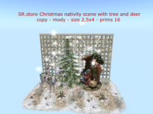 SR.store Christmas nativity scene with tree and deer