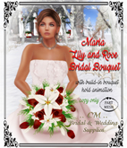 CM..Maria Christmas Bouquet-White Lily & Rose