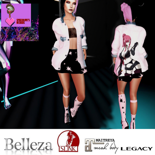 Anime school girl Pink/Black outfit