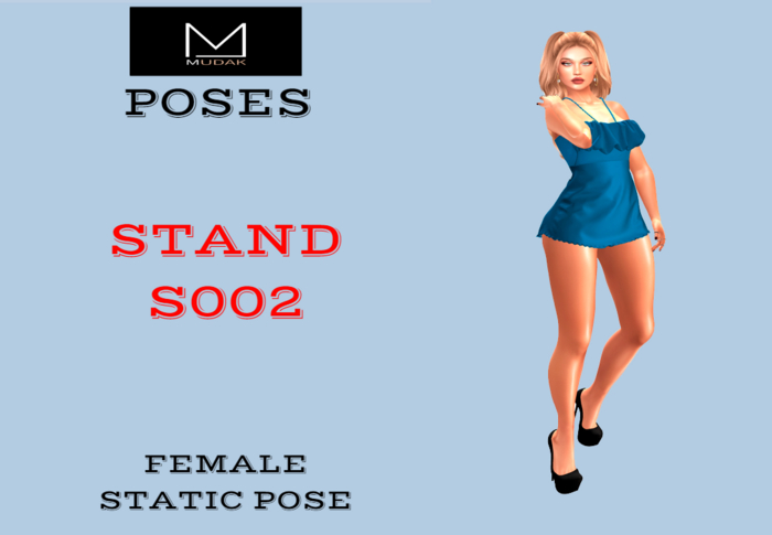 MUDAK POSES - FEMALE POSE - STAND S002