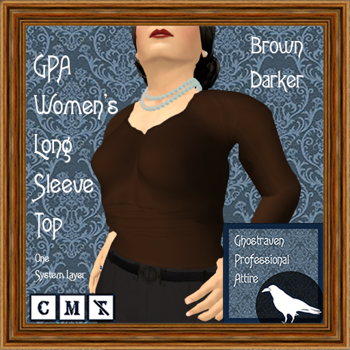GPA Women's Long Sleeve Top BOM - Brown Darker