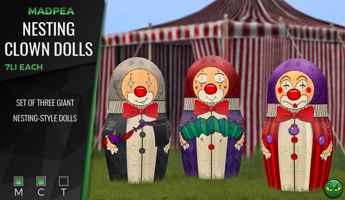 MadPea Nesting Clown Dolls