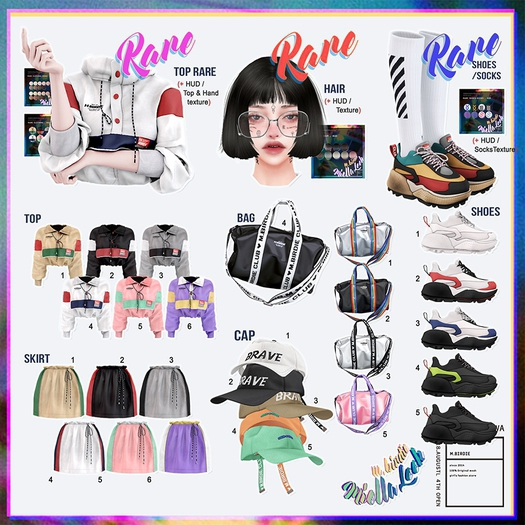 `M.BIRDIE / Miolla look. Hair RARE