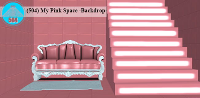 (504) My pink space -Backdrop-