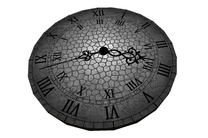 Giant  Stone Analog Clock  PDT/EST