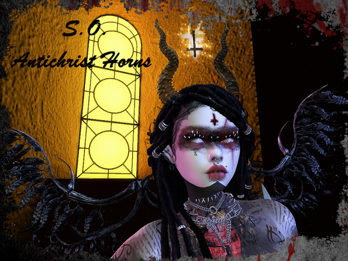 S.O. Antichrist Horns CRYSTAL SET