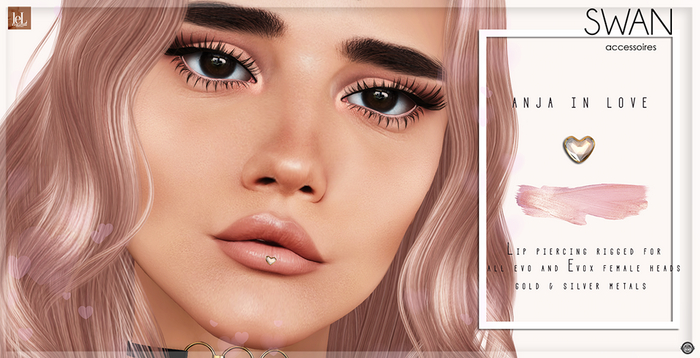 Swan Anja in Love Lip Piercing