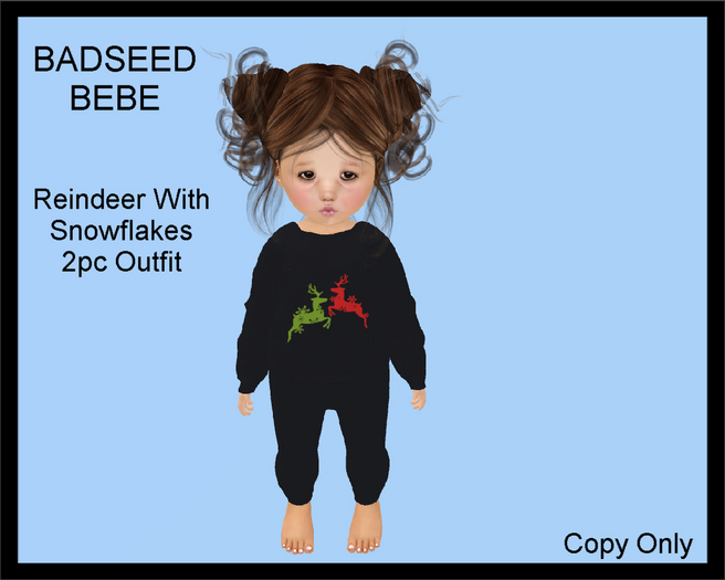 Steph-0-Bees - Reindeer With Snowflakes (Bebe)