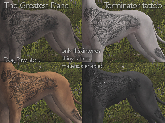 DOG PAW Terminator  Tattoo