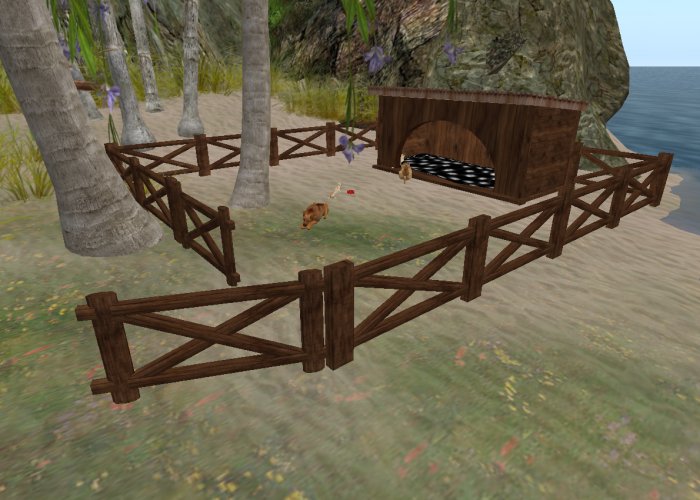 Dog house with opening gate