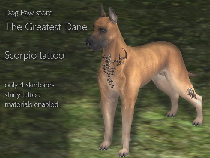 DOG PAW Scorpio Tattoo