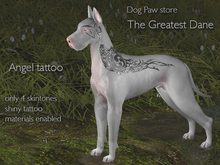 DOG PAW Angel Tattoo