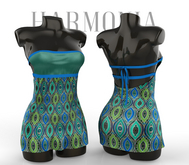 * Harmonia Ethnic Moglia Dress Reborn Maitreya Legacy Sexy Open Back Ribbons Mini