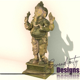 Serendipity Designs - Gold Standing Ganesha 