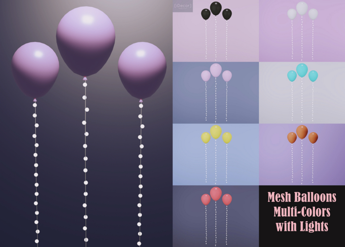 [iDecor] Light Balloons Set (Multi-Color)