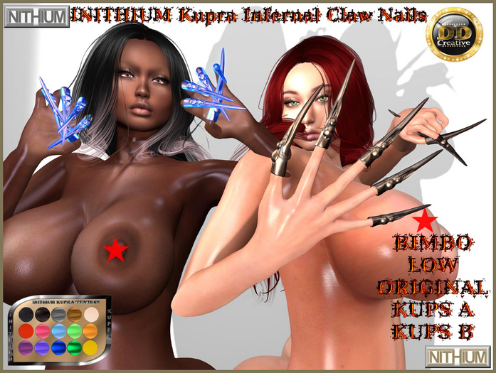 ☾ⅅⅅ☽ ◉ [INITHIUM] Kupra Infernal Claw Nails ◉