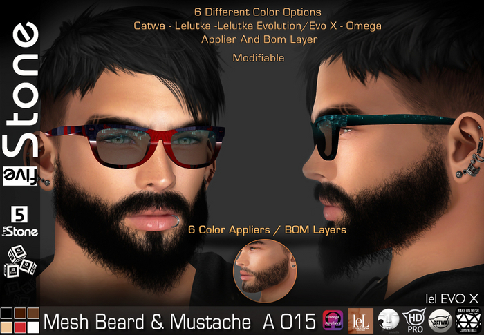 Five Stone  Mesh Beard A 015