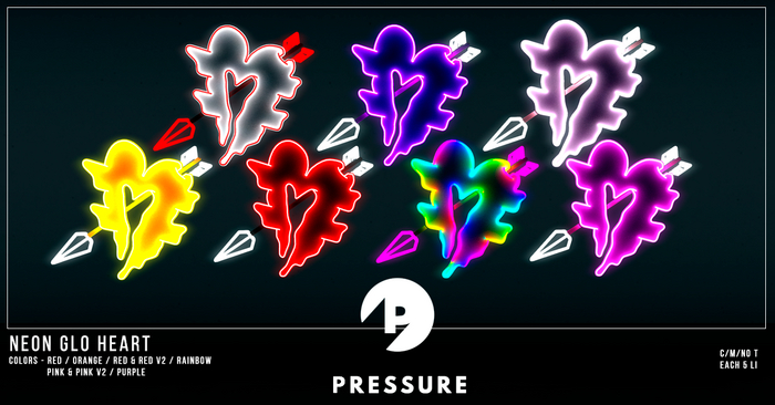 Pressure / Neon Glo Heart - Fatpack