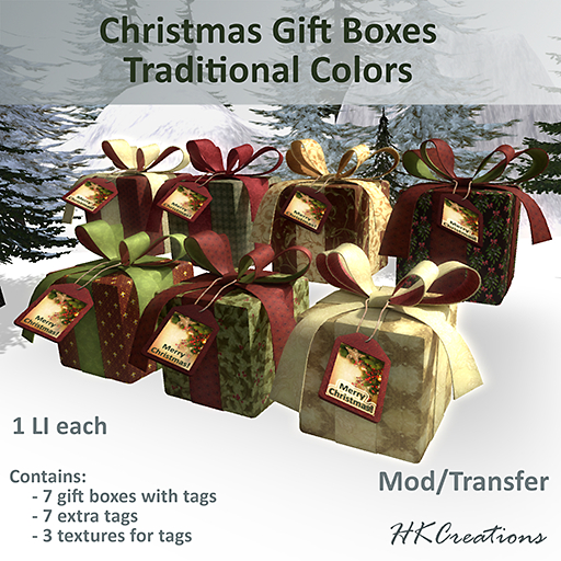 Christmas Gift Boxes: Traditional - M/T